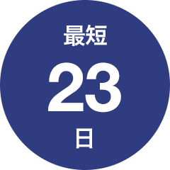 最短就職実績:最短23日